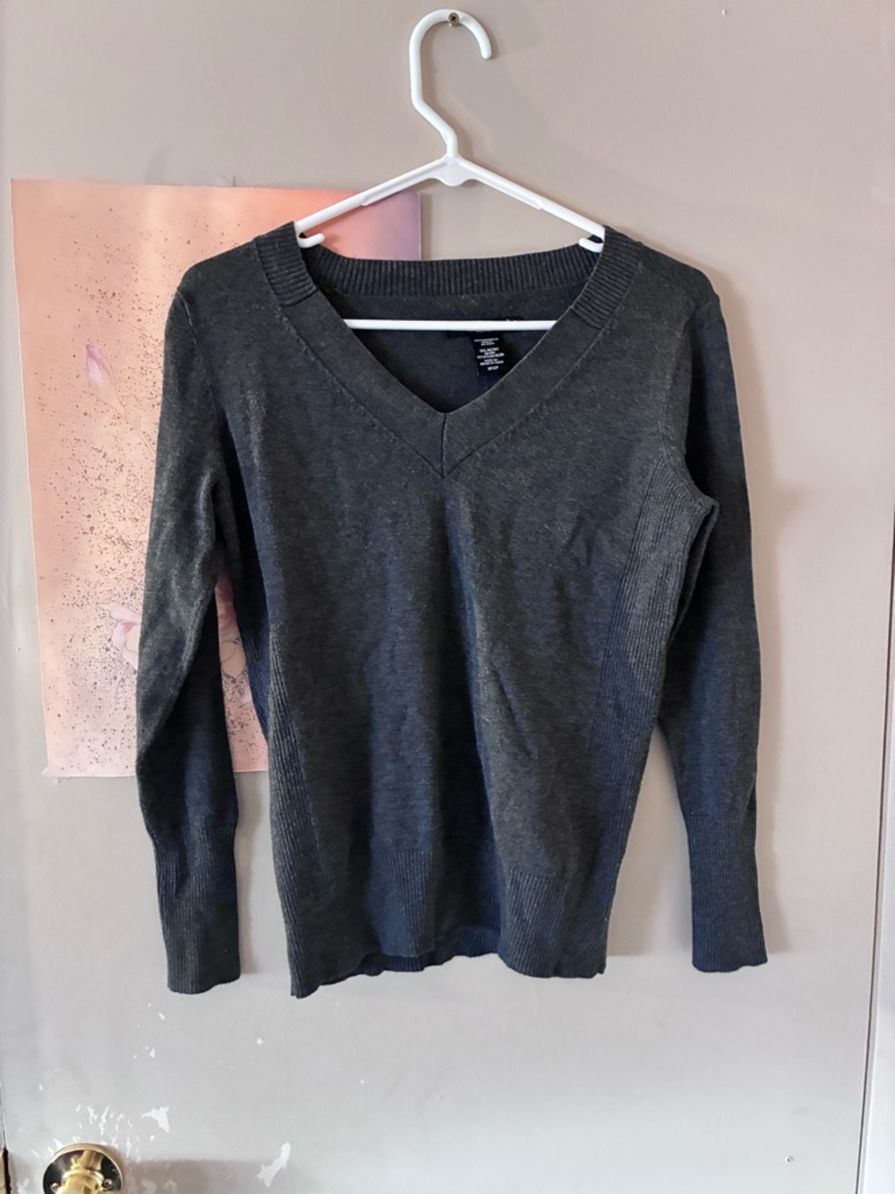 Apostrophe Dark Gray Scoop Neck Sweater